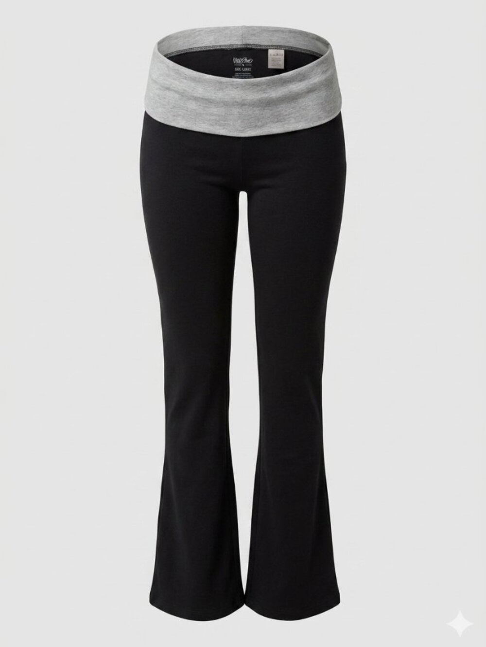 Mossimo Supply Co. Women’s Bootcut Pants L Gray Space Dye Foldover Waist Lounge